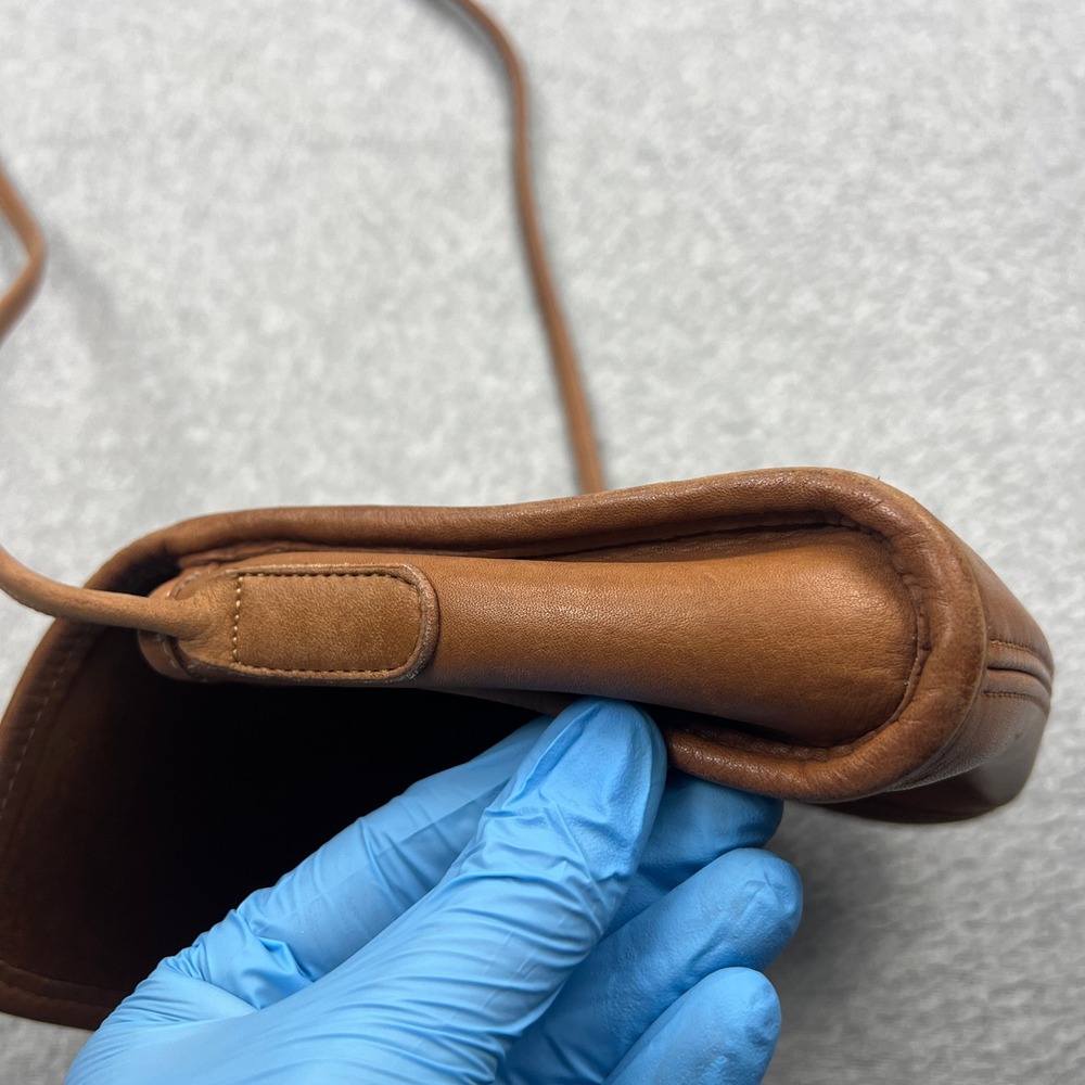 VTG Coach Chrystie Crossbody Bag Brass British Tan Leather USA Made Purse 7150* - Picture 16 of 16